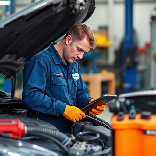 auto technician working