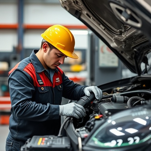 auto technician working