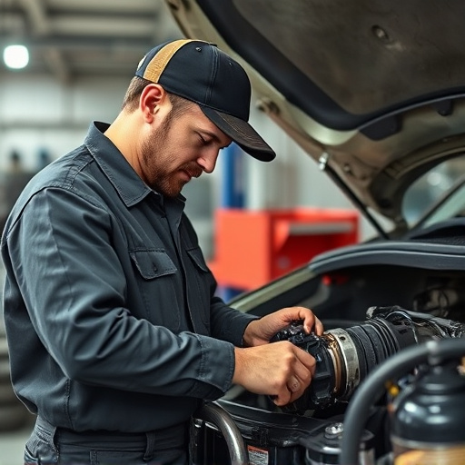 auto technician working