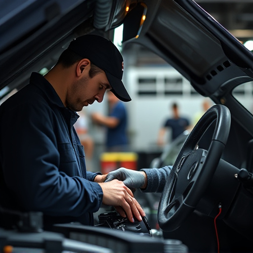 auto technician working