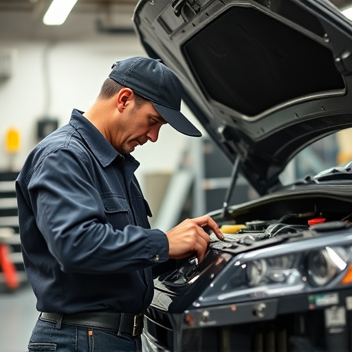 auto technician working