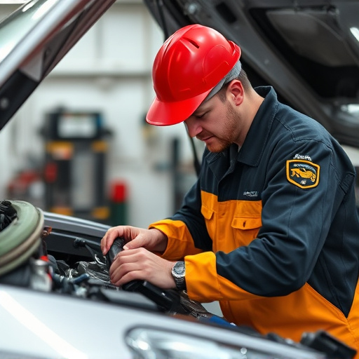 auto technician working