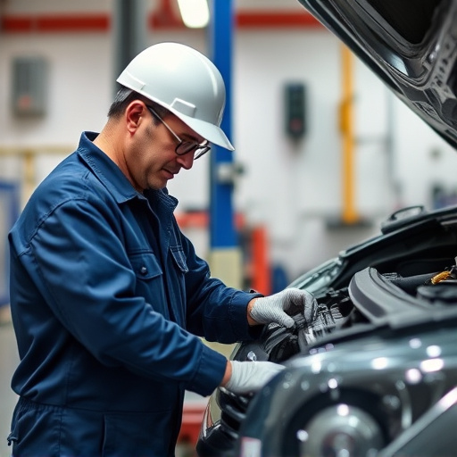 auto technician working