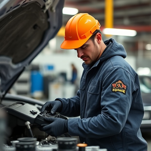 auto technician working