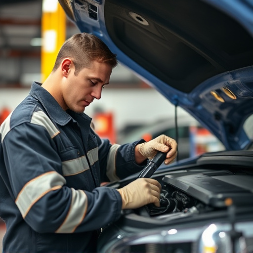 auto technician working