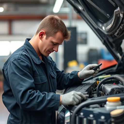auto technician working