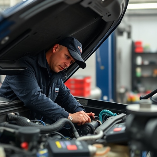 auto technician working
