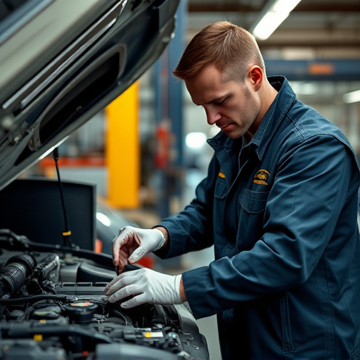 auto technician working