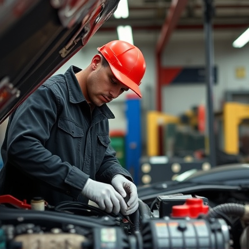 auto technician working