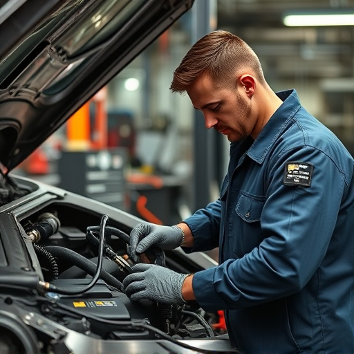 auto technician working