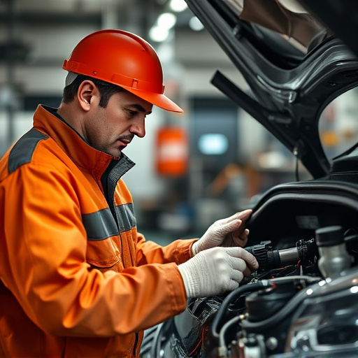 auto technician working