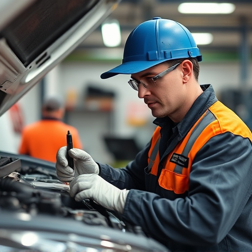 auto technician working