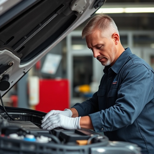 auto technician working