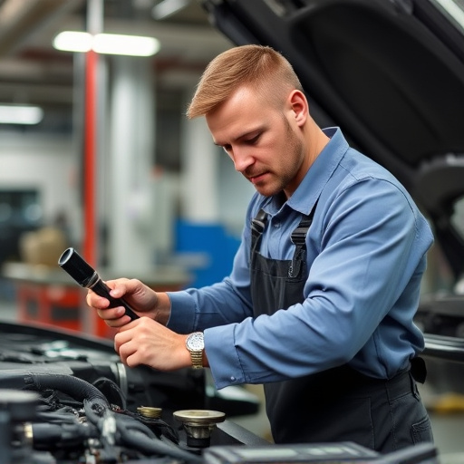 auto technician working