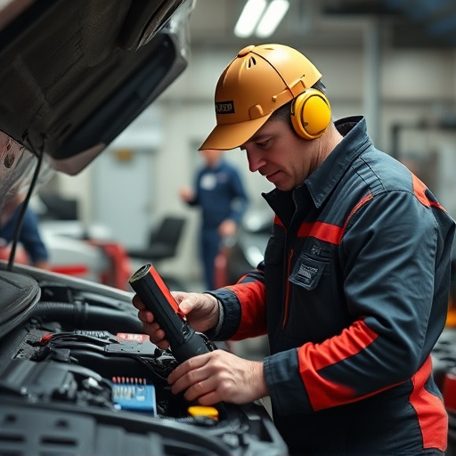 auto technician working