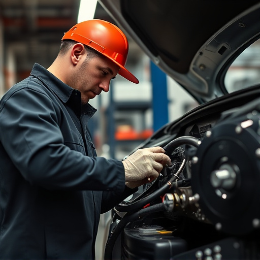 auto technician working