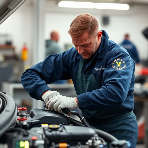 auto technician working