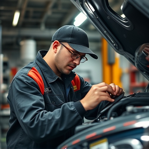 auto technician working