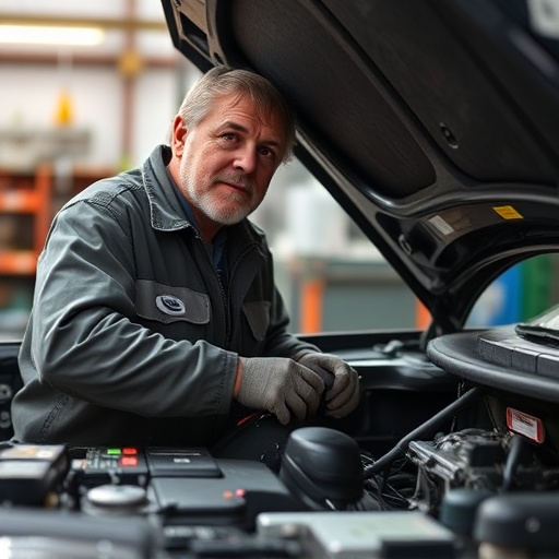 auto technician working
