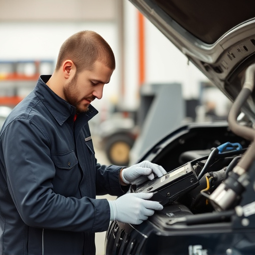 auto technician working