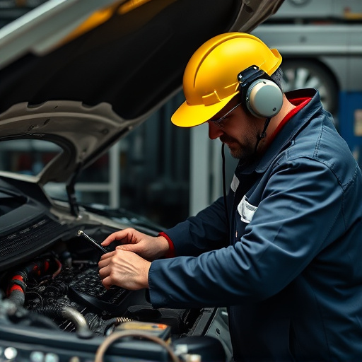 auto technician working