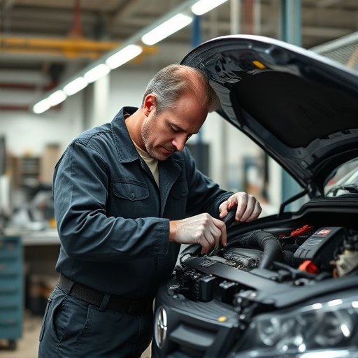 auto technician working