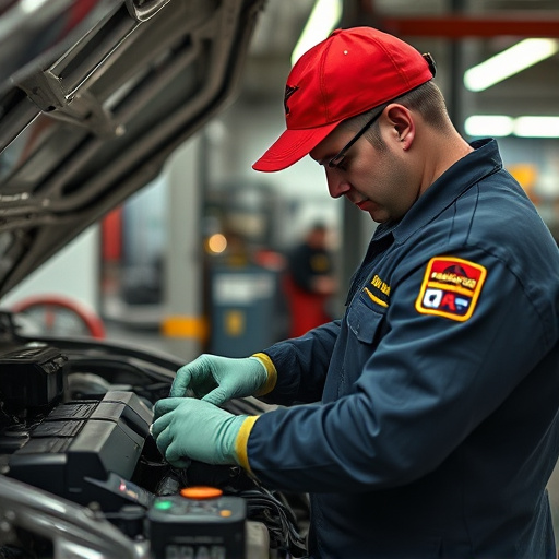 auto technician working