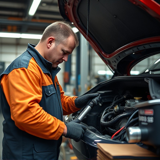 auto technician working