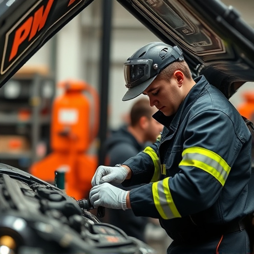 auto technician working