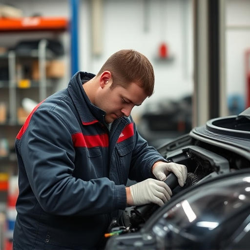 auto technician working