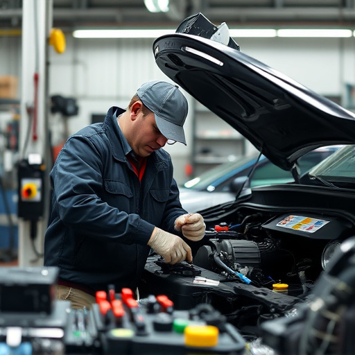 auto technician working