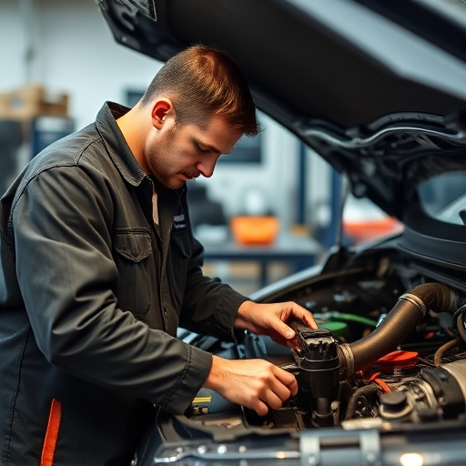 auto technician working