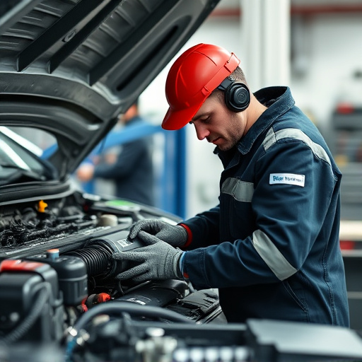 auto technician working