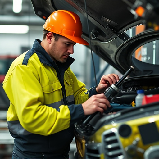 auto technician working