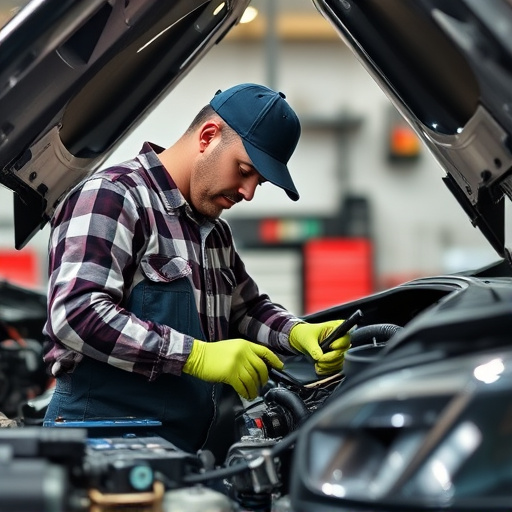 auto technician working