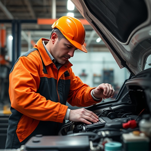 auto technician working