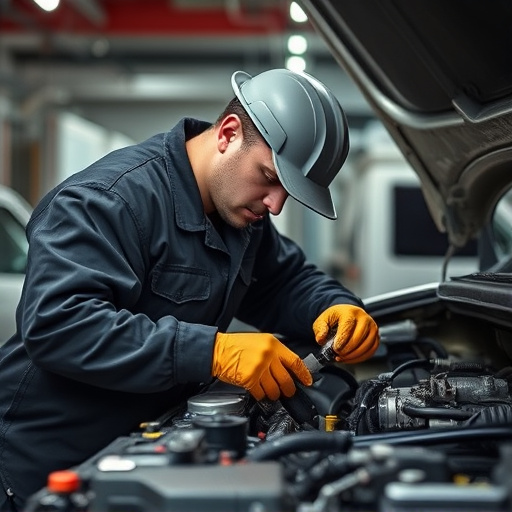 auto technician working