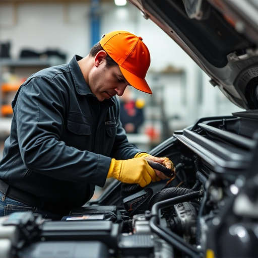 auto technician working
