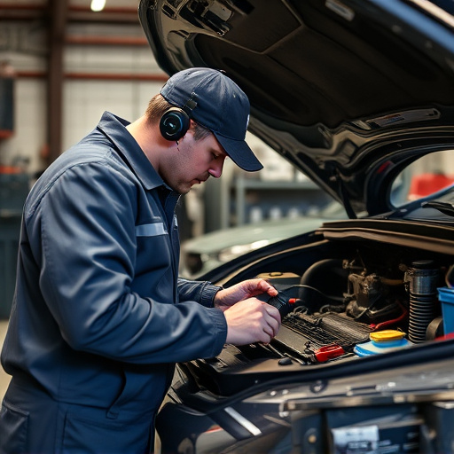 auto technician working