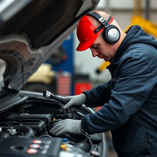 auto technician working
