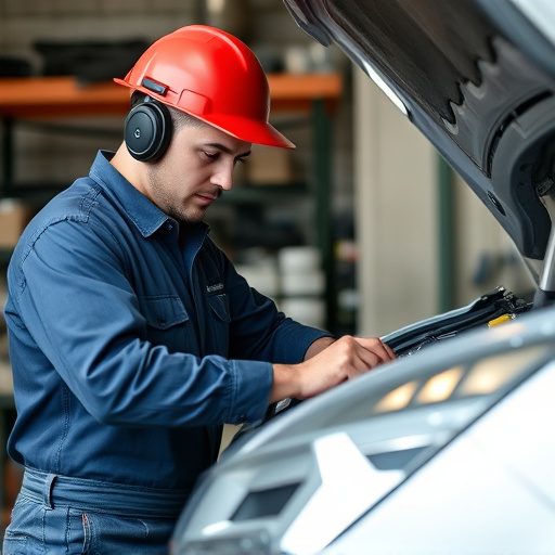 auto technician working