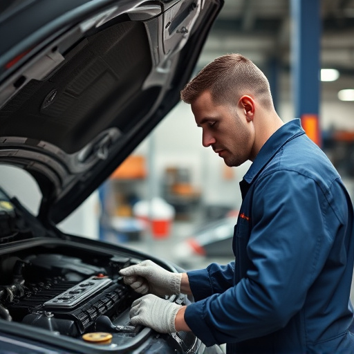 auto technician working
