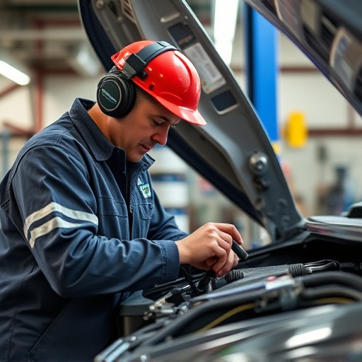 auto technician working