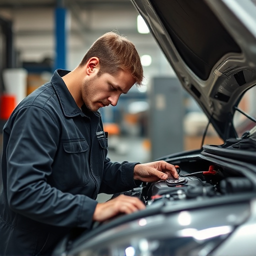auto technician working