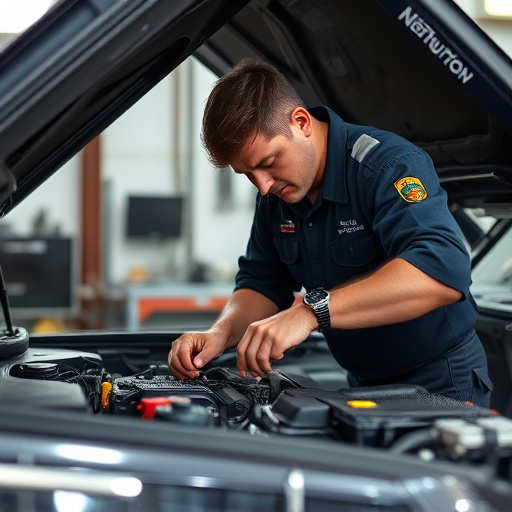 auto technician working