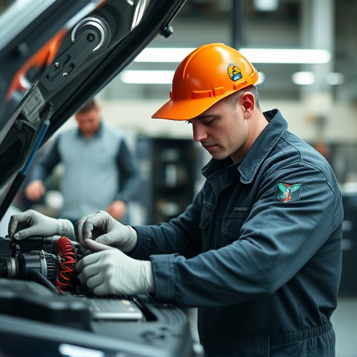 auto technician working
