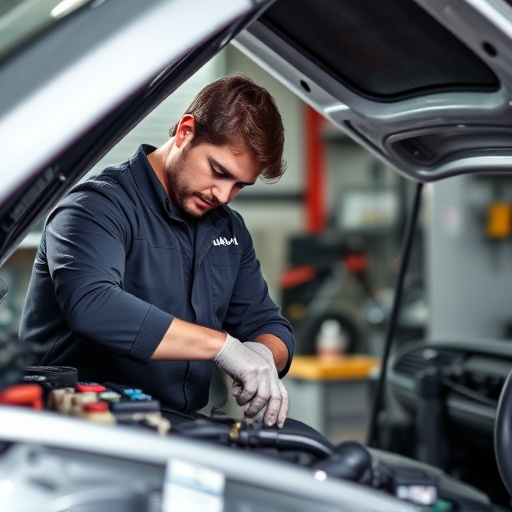 auto technician working