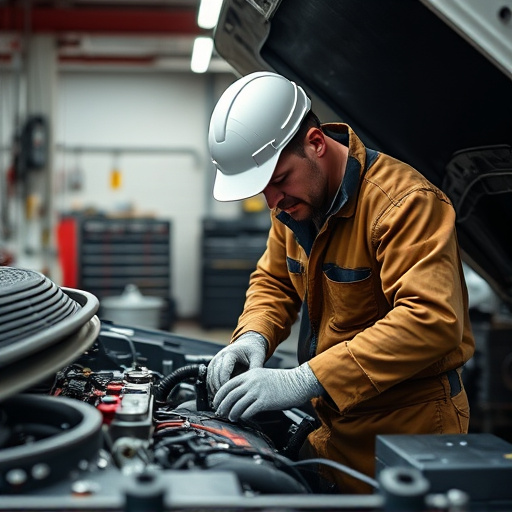 auto technician working