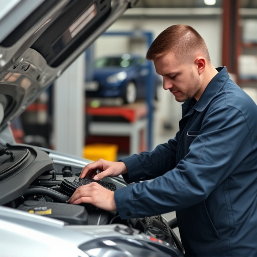auto technician working