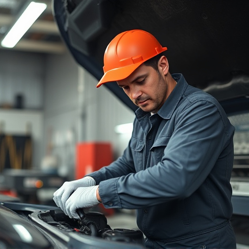 auto technician working